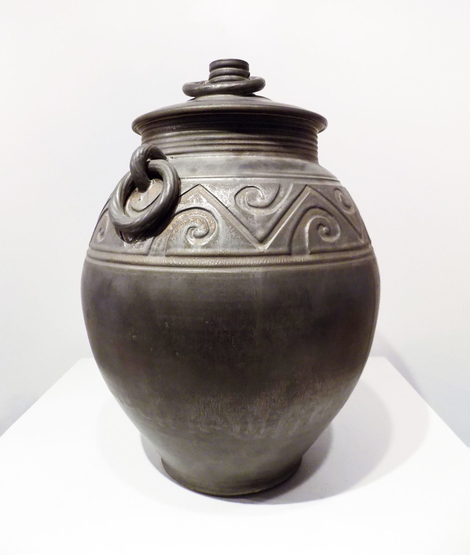 Bronze Lidded Urn