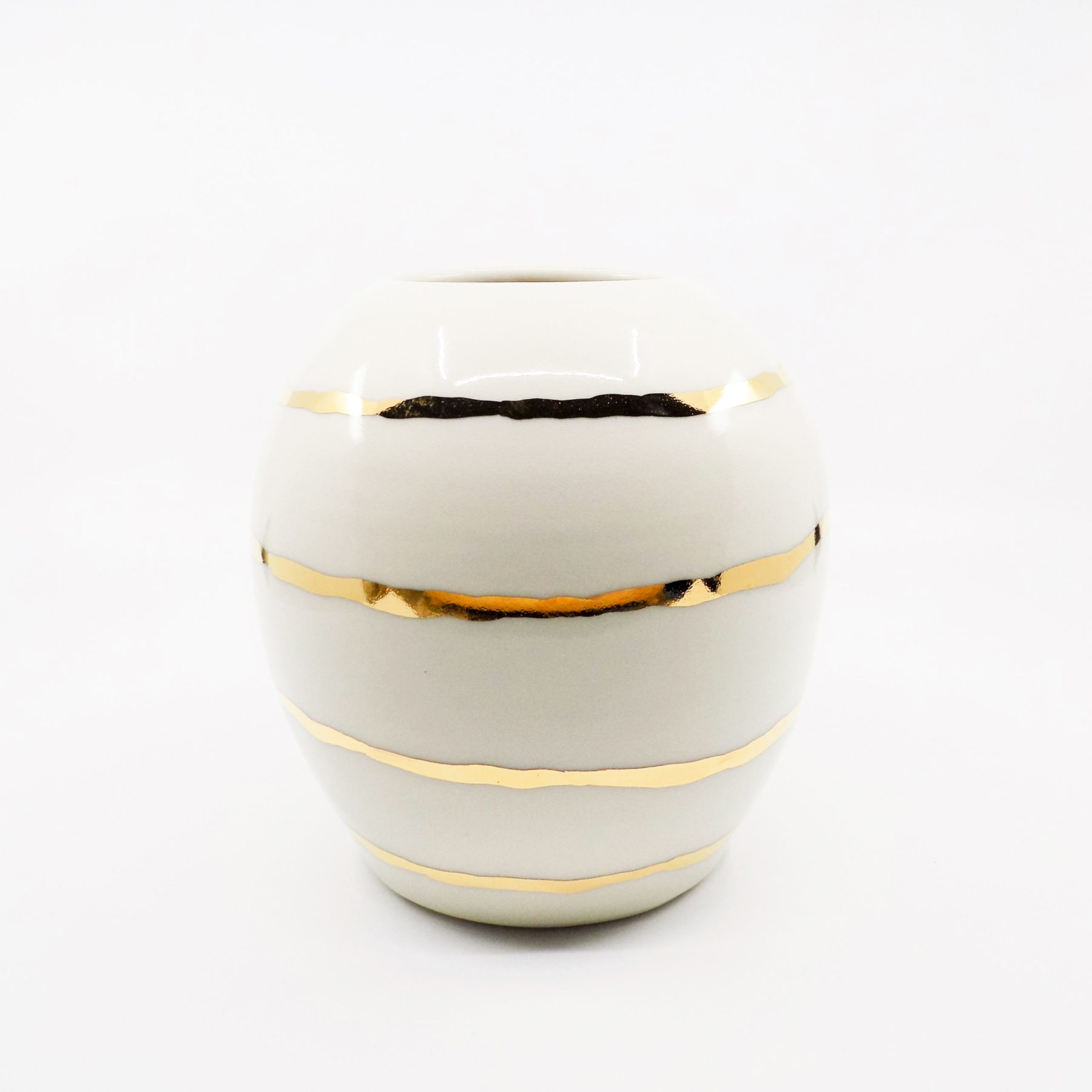 Large Gold Stripe Vase