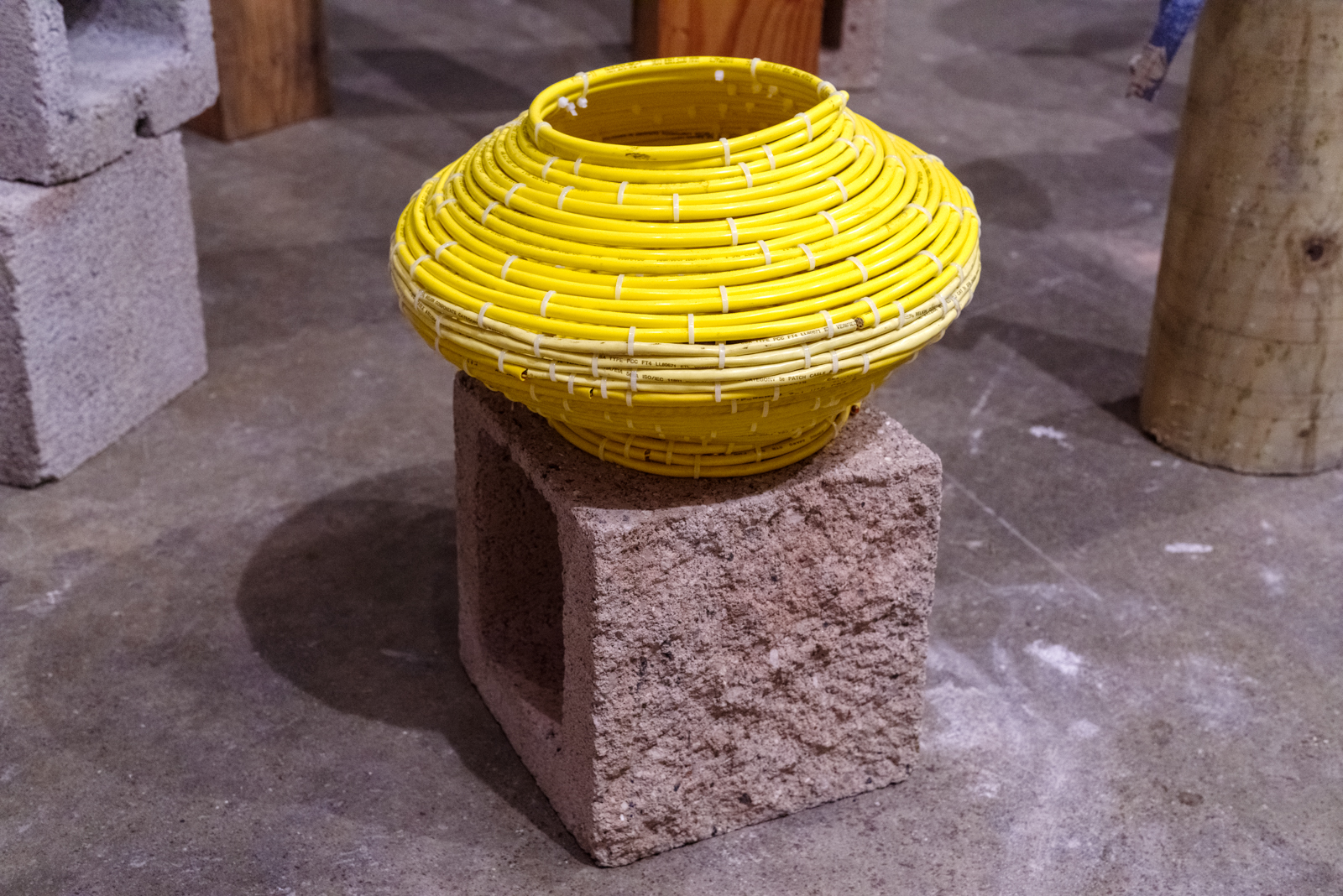 Untitled (medium yellow vase)