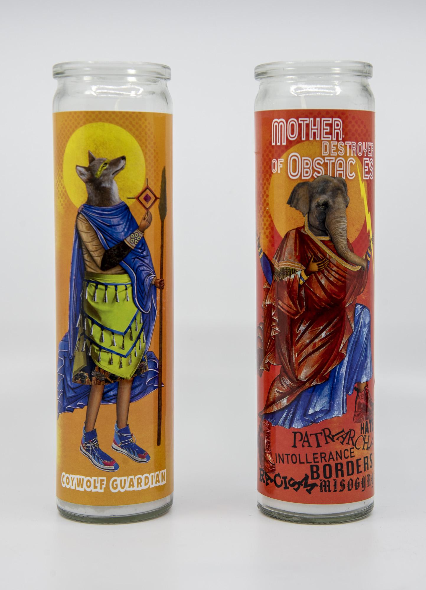 Mother Destroyer of Obstacles & Coywolf Guardian (candles)