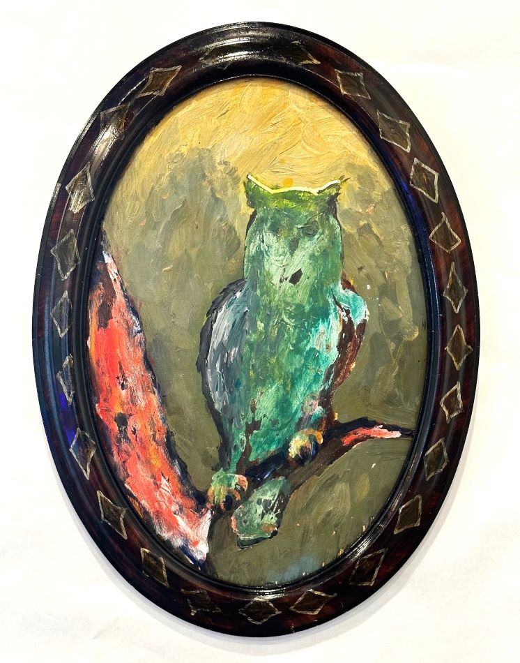 Green Owl, Pink Tree