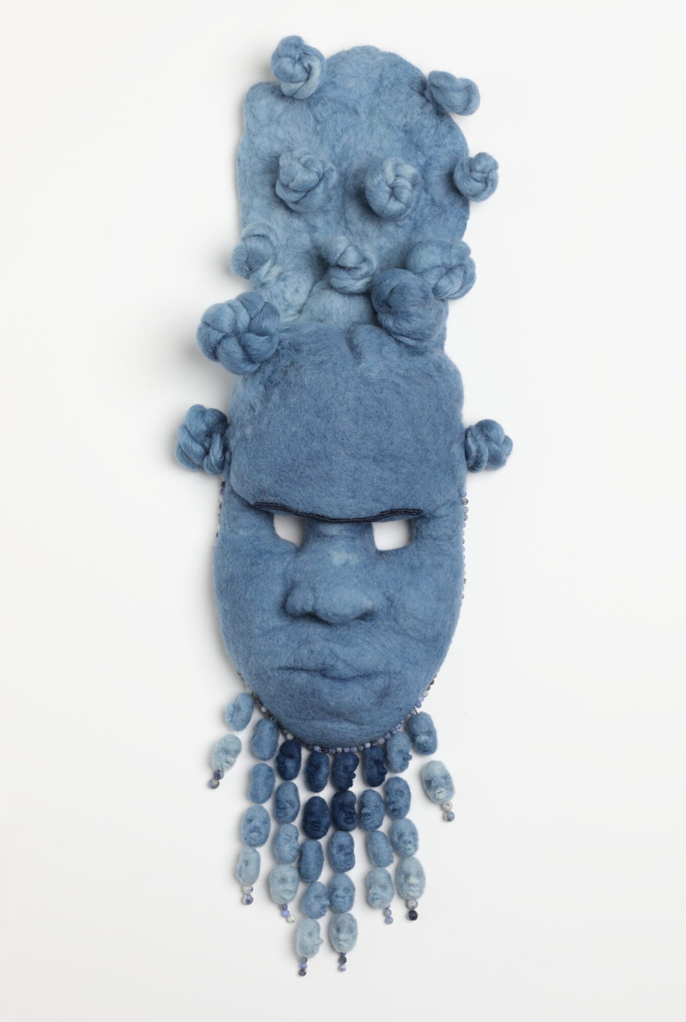 blue/Black/baby smiles, singin’ to an old river- we hear you coming (peformance mask 1)